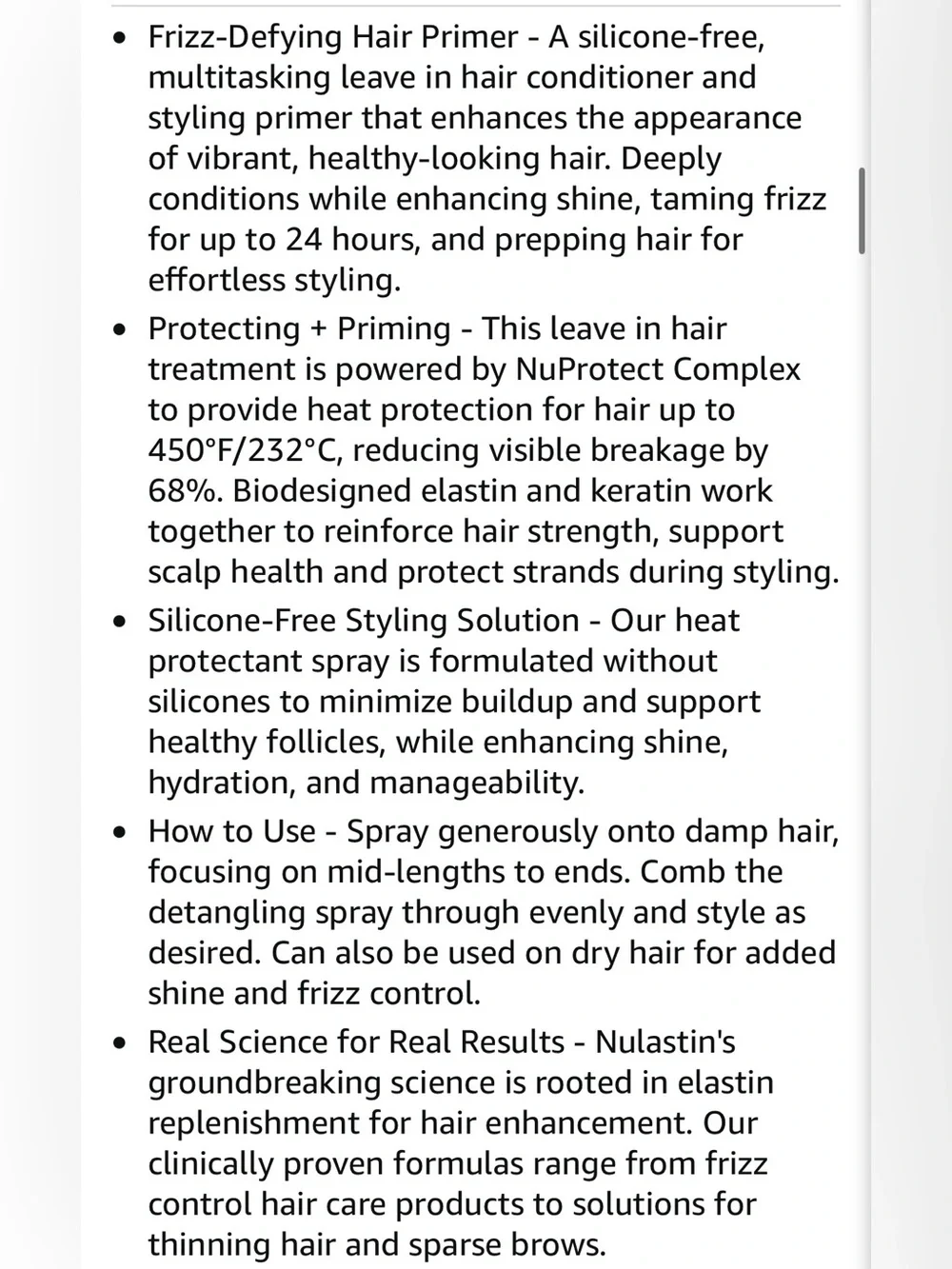 NULASTIN NuProtect Leave In Primer NEW